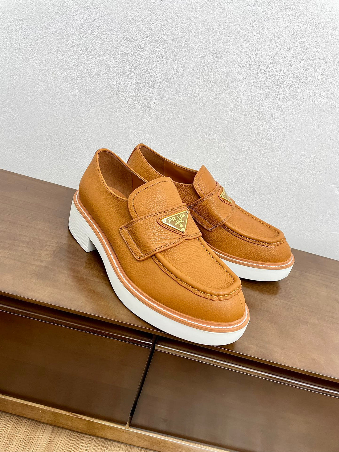 PRA CHOCOLATE LOAFERS BRONZE CALFSKIN