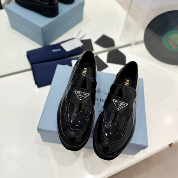 PRA BRUSHED LOAFERS GLOSSY BLACK LAMBSKIN