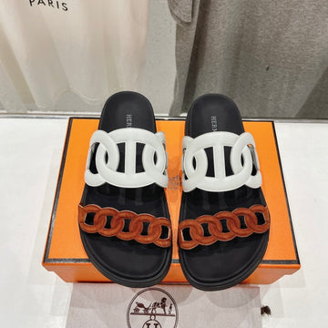 EXTRA SANDAL BLACK MIX WHITE MIX SYRUP CALFSKIN