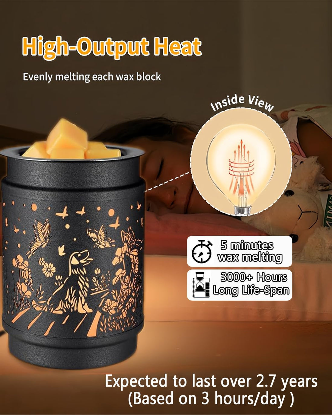25 Watt Wax Warmer Bulbs,Light Bulbs for Full Size Scentsy Warmer & Candle Wax Warmer,Long Life-Span and Melt Wax Fast Warming Bulbs,120 V/E12 Type G Bulb,Dimmable, Warm White,6 Packs Brand: Snnalosses