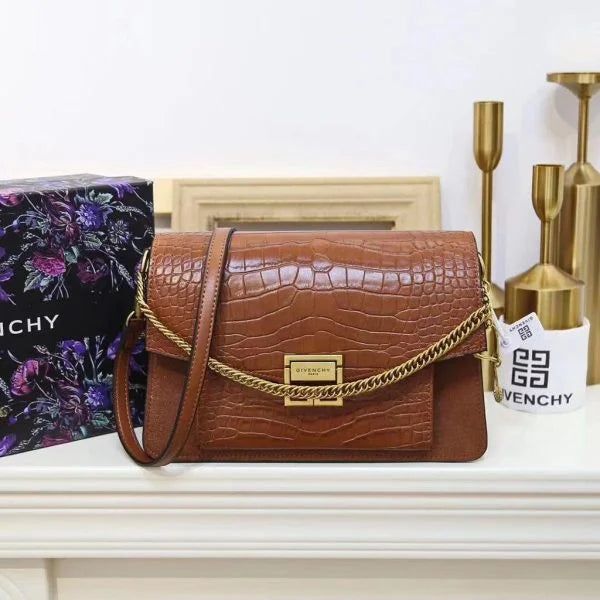 Givenchy Cross Body Bag in Crocodile Effect Leather