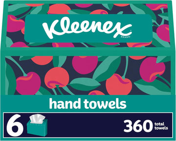 Kleenex Disposable Paper Hand Towels, 6 Boxes, 60 Tissues per Box (360 Total), Packaging May Vary